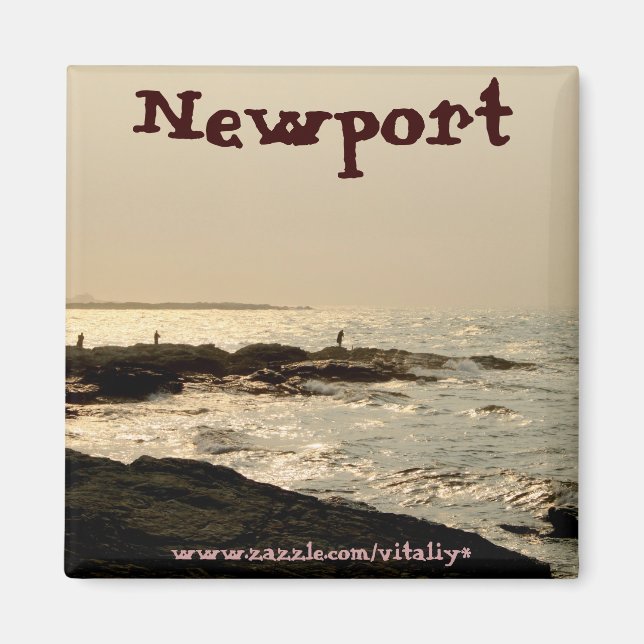 Vackert hav i Newport Magnet-design Magnet (Framsidan)