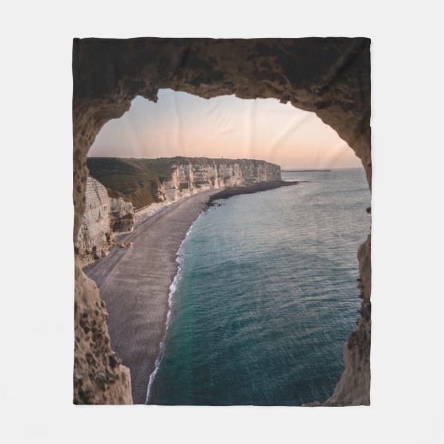 Vackert hav liggande fleecefilt (Framsidan)