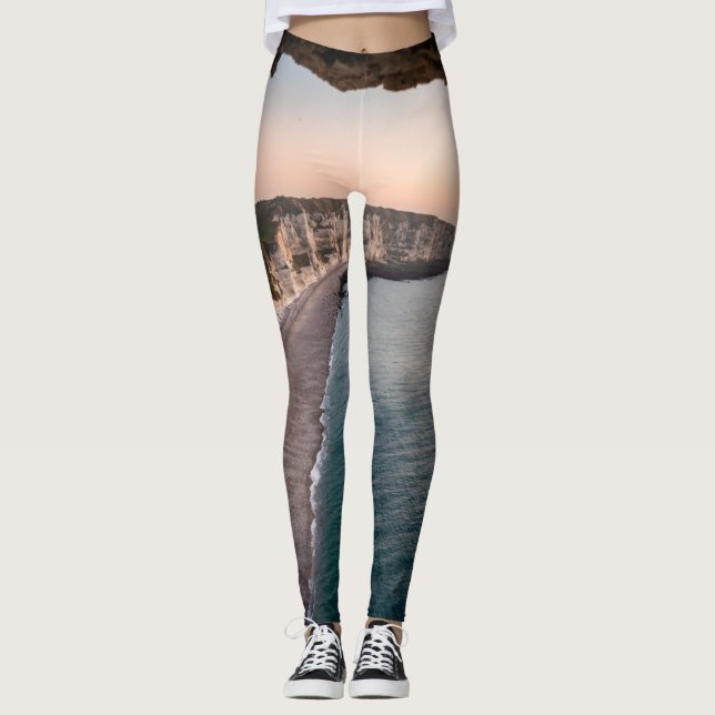 Vackert hav liggande leggings (Framsida)