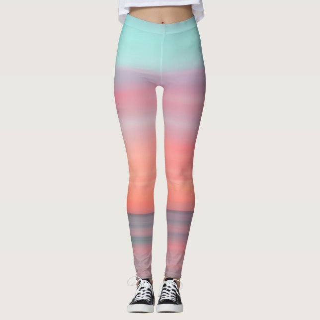 Vackert hav liggande leggings (Framsida)