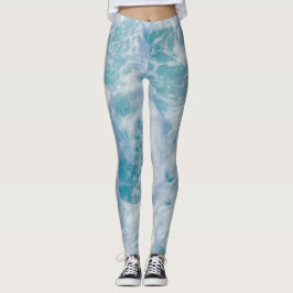vackert hav ​ ​ skum leggings