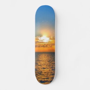 Vackert havssolnedgång old school skateboard bräda 21,6 cm