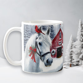 Vackert Helgdag Horse med kardinal Kaffemugg