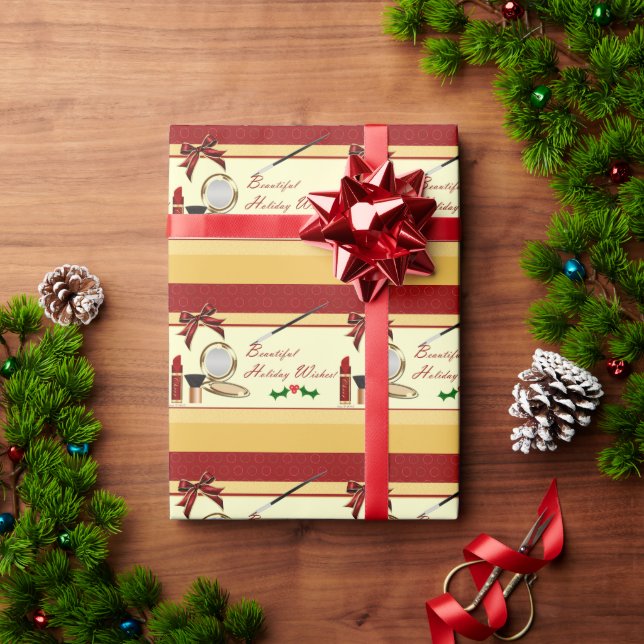 Vackert Helgdag Önskemål Makeup Wrapping Papper Presentpapper (Julgåva)
