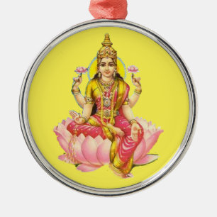 Vackert hinduiska gudinna Lakshmi Car Julgransprydnad Metall