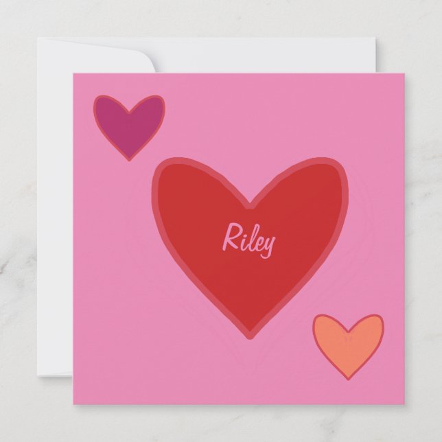 Vackert hjärta Alla hjärtans dag-kort Julkort (Framsida)