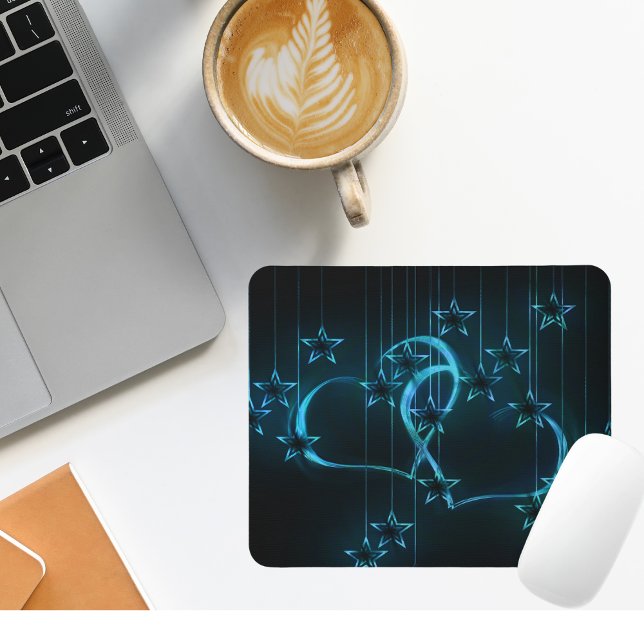 Vackert hjärta och Star Mousepad Musmatta (Skapare uppladdad)