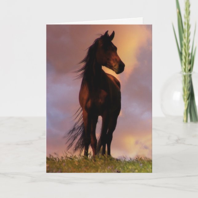 Vackert Horse Grattis på födelsedagen Card Kort (Framsida)