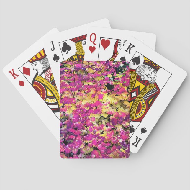 Vackert Höst löv Casinokort (Baksidan)
