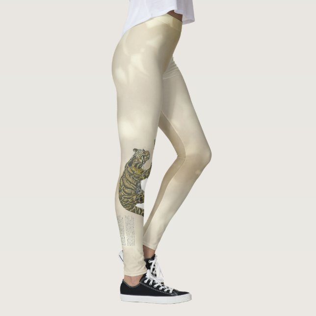 Vackert hotat Leopard Artwork Leggings (Höger)