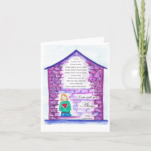 Vackert illustrerad diktkort 'Inbjudan'