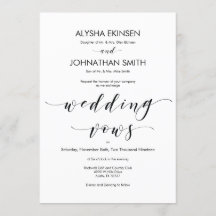 Vackert inbjudningskort för Elegant Giftermål