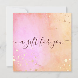 Vackert intyg om gåva av vattenfärg