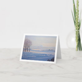 Vackert Island vinterlandskapskonst bra  Helgkort