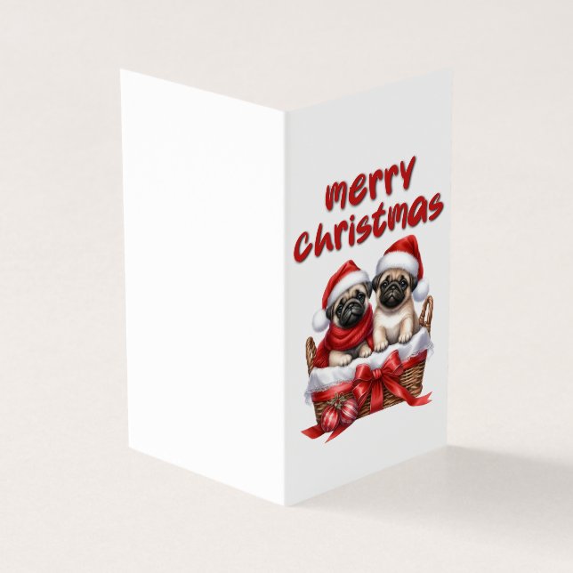 Vackert julkort för Hund Kort (Utsida)