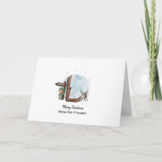 Vackert julkort för vattenfärg kort