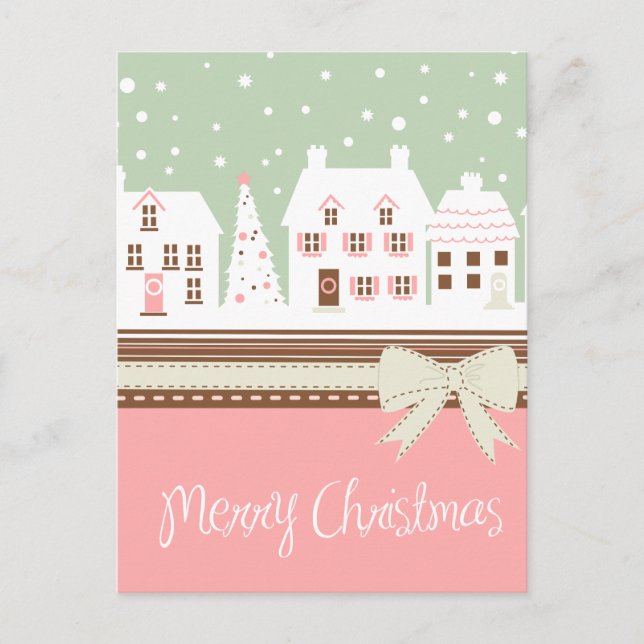 Vackert julkort helg vykort (Framsida)