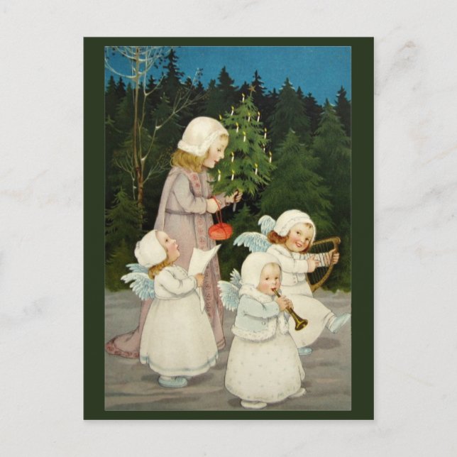 Vackert julkort helg vykort (Framsida)