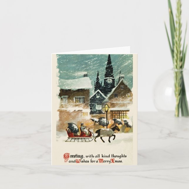 Vackert julkort helgkort (Framsida)