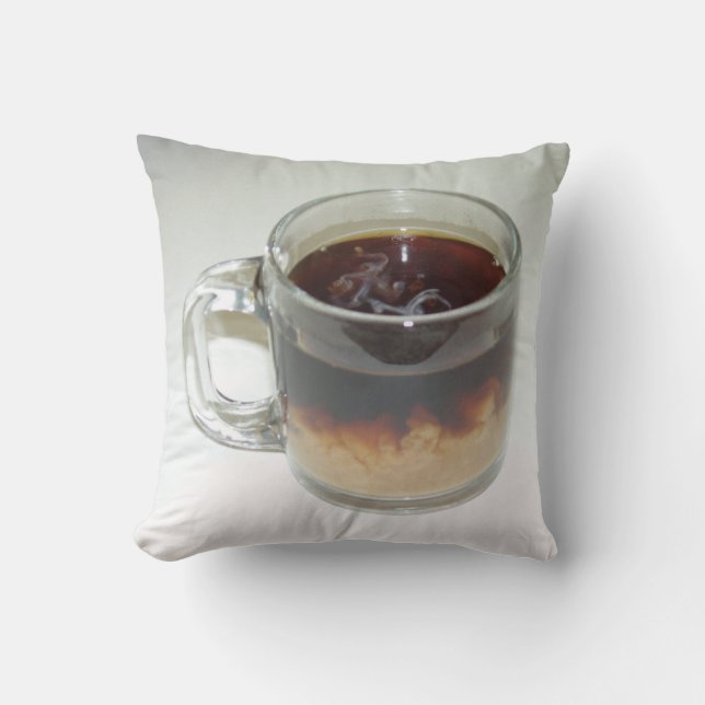 Vackert kaffe Kopp w/Cream Dekorativ kudde (Framsida)