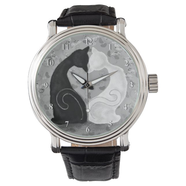 Vackert Kärlek Cat par Watch Gift Armbandsur (Framsida)