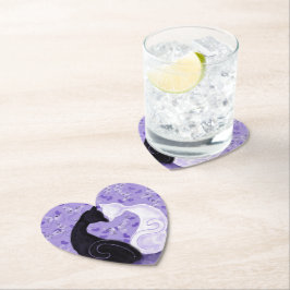 Vackert Kärlek Papper Underlägg Cat Couple