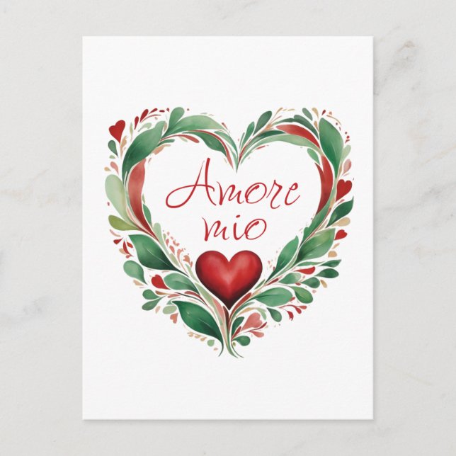 Vackert Kärlek Wandeitalienska Färg Vykort (Framsida)