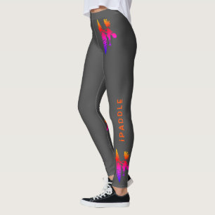 Vackert Kayaker i orange rosa färg Leg Leggings