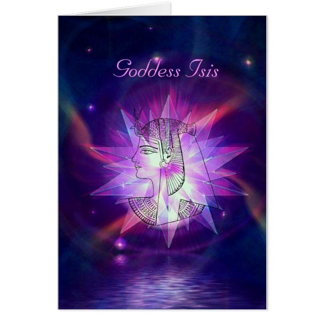 Vackert kelestial gudinna Isis! Hälsningskort (Framsidan)