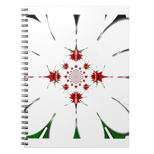 Vackert Kenyanska teaterkonst: Kenyan Flagga Butte Anteckningsbok Med Spiral (Framsidan)