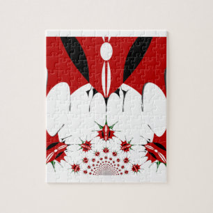 Vackert Kenyanska teaterkonst: Kenyan Flagga Butte Pussel