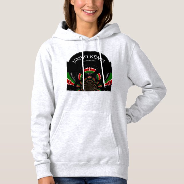 Vackert Kenyanska teaterkonst: Kenyan Flagga Butte T Shirt (Framsida)
