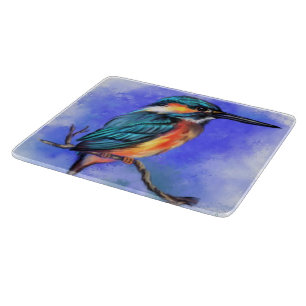 Vackert Kingfisher Bird - Migg Watercolor Art