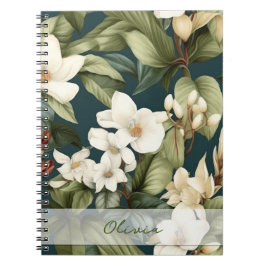Vackert klassiskt blommönster anteckningsbok