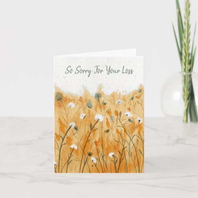 Vackert kondoleanskort inbjudan (Framsida)