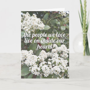 Vackert kondolence White Flowers Grief Quote Kort