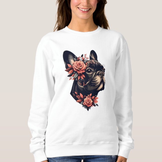 Vackert konstgjord Frenchie T Shirt (Framsida)