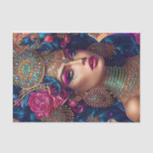 Vackert konstnärligt decoupage-papper