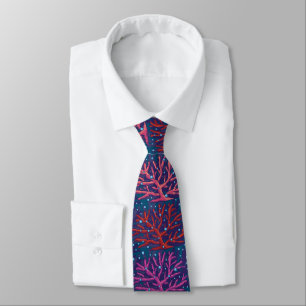 Vackert korall, sömlöst Mönster Neck Tie Slips