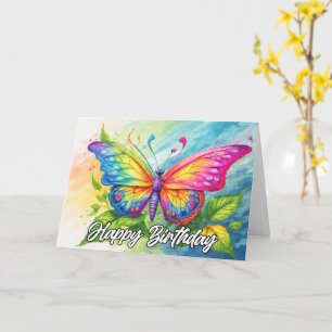 Vackert Kreativ Butterfly Grattis på födelsedagen Kort