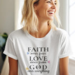 Vackert kristligt inspirationcitat t shirt<br><div class="desc">Vackert kristligt inspirationcitat T-Shirt. Det här trendiget är den moderna trosdesignen perfektens gåva och mode påstående. #christian #religion #scripture #religion #bible #jesus</div>