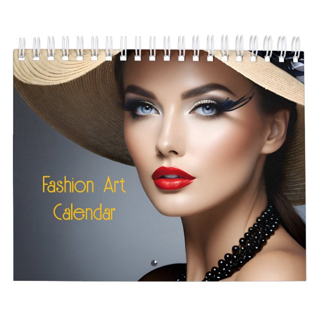 Vackert kvinnlig mode artKalender Kalender (Omslag)