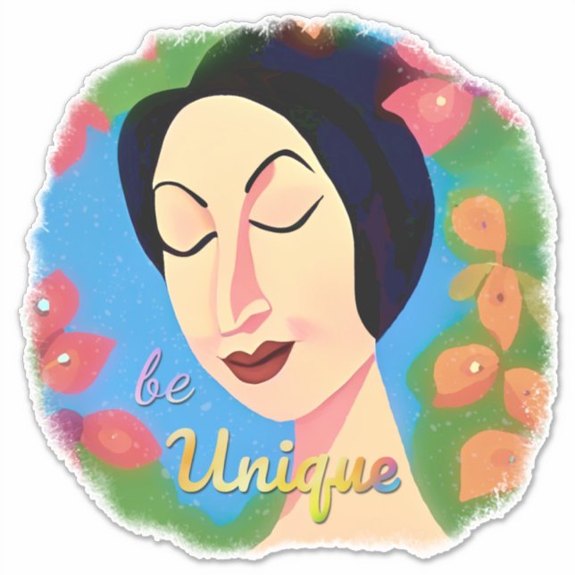 Vackert kvinnligt inspirationcitat klistermärken (Framsida)