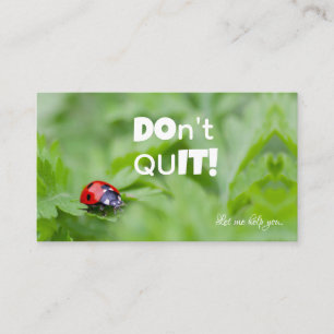 Vackert ladybug med motiverande citat visitkort