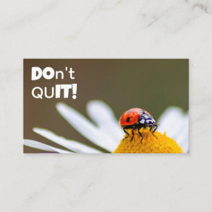 Vackert ladybug med motiverande citat visitkort