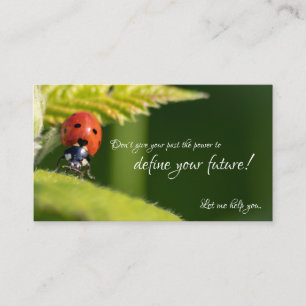 Vackert ladybug med motiverande citat visitkort