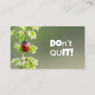Vackert ladybug med motiverande citat visitkort