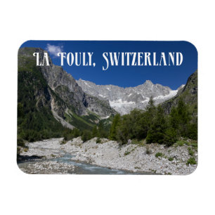 Vackert landskap, La Fouly, Schweiz Magnet