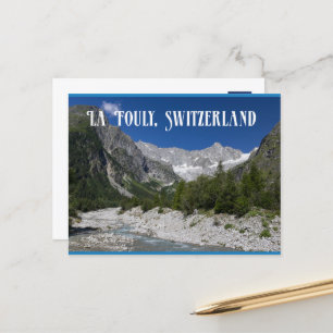 Vackert landskap, La Fouly, Schweiz Vykort