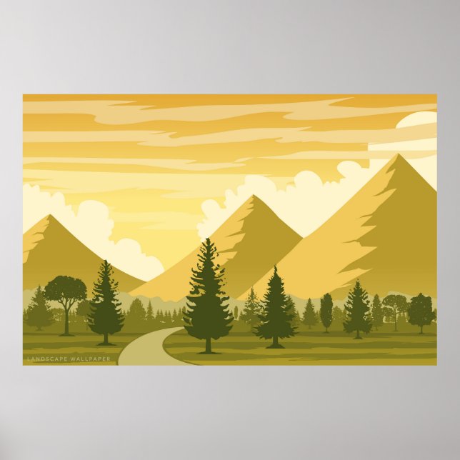 Vackert landskap poster (Framsidan)
